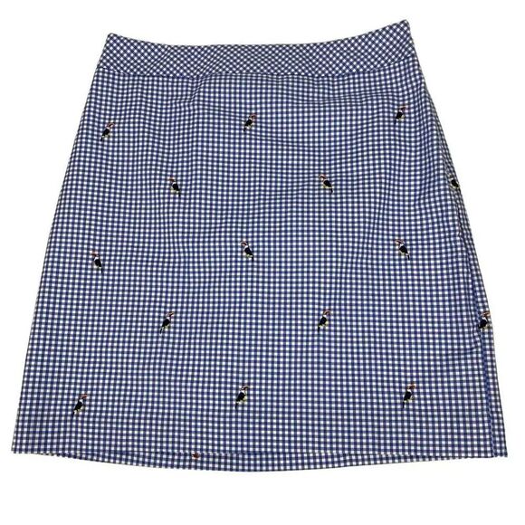 Talbots Dresses & Skirts - Talbots Women's Blue Gingham Toucan skirt size 4P NEW